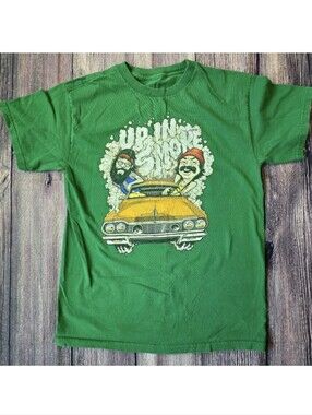 Cheech and Chong Up In Smoke Green Novelty Short Sleeve Tee